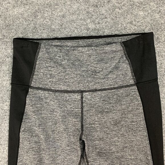 Lucy Hatha Leggings Womens M Medium Grey Two Tone Mid Rise Pull On Athletic Pant - Picture 4 of 13